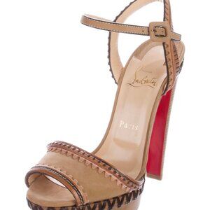 Christian Louboutin Shoes Trepi High 140 with Box Dustbag Receipts Suede leather